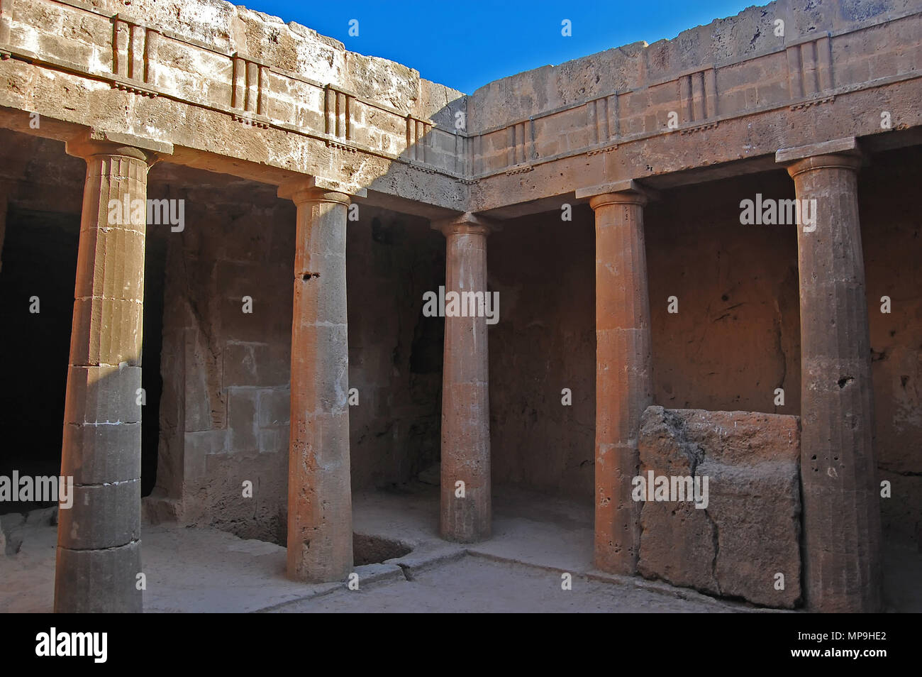 Las tumbas de los reyes en Kato Paphos, Chipre Foto de stock