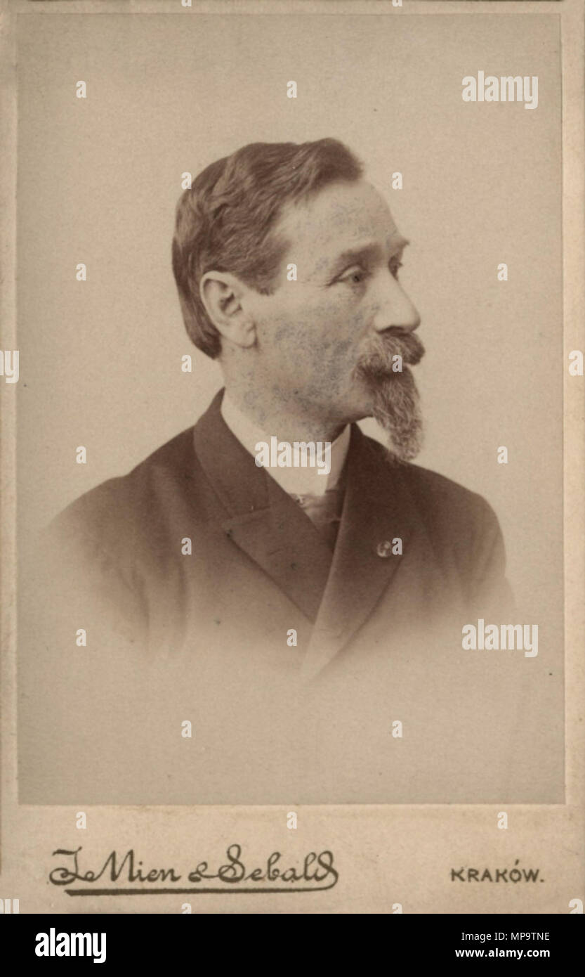 . Polski: Maciej Leon Jakubowski (1837-1915) - lekarz pediatra, rektor Uniwersytetu Jagiellońskiego . Józef Sebald 838 Maciej Jakubowski Foto de stock