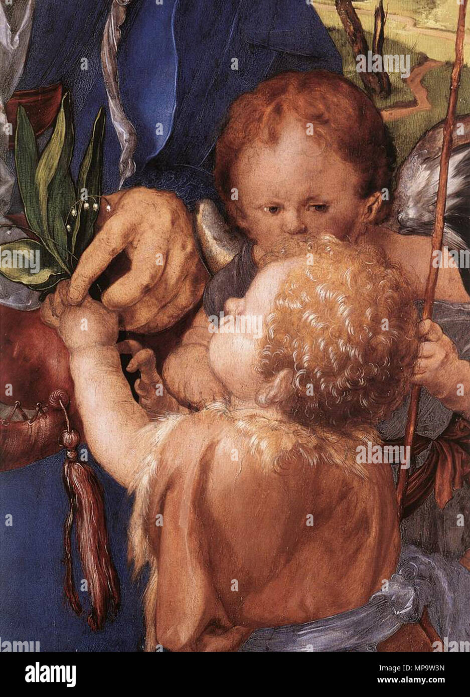Inglés: Madonna con el Siskin (detalle) de 1506. 840 Madonna del lucherino 02 Foto de stock