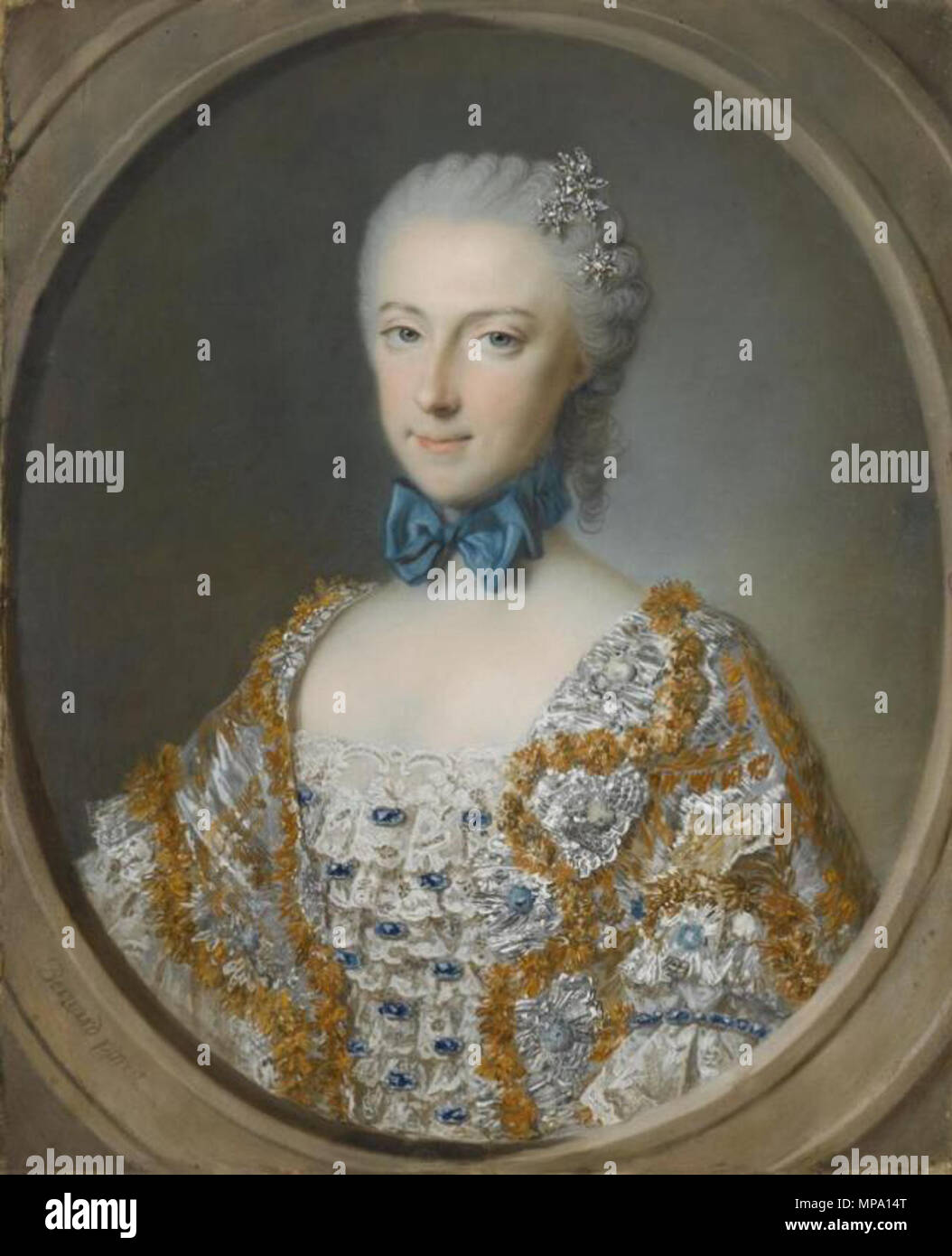 . Inglés: Retrato de la archiduquesa María Anna de Austria (1738-1789) . Siglo XVIII. 856 María Anna de Austria por Bernard Foto de stock