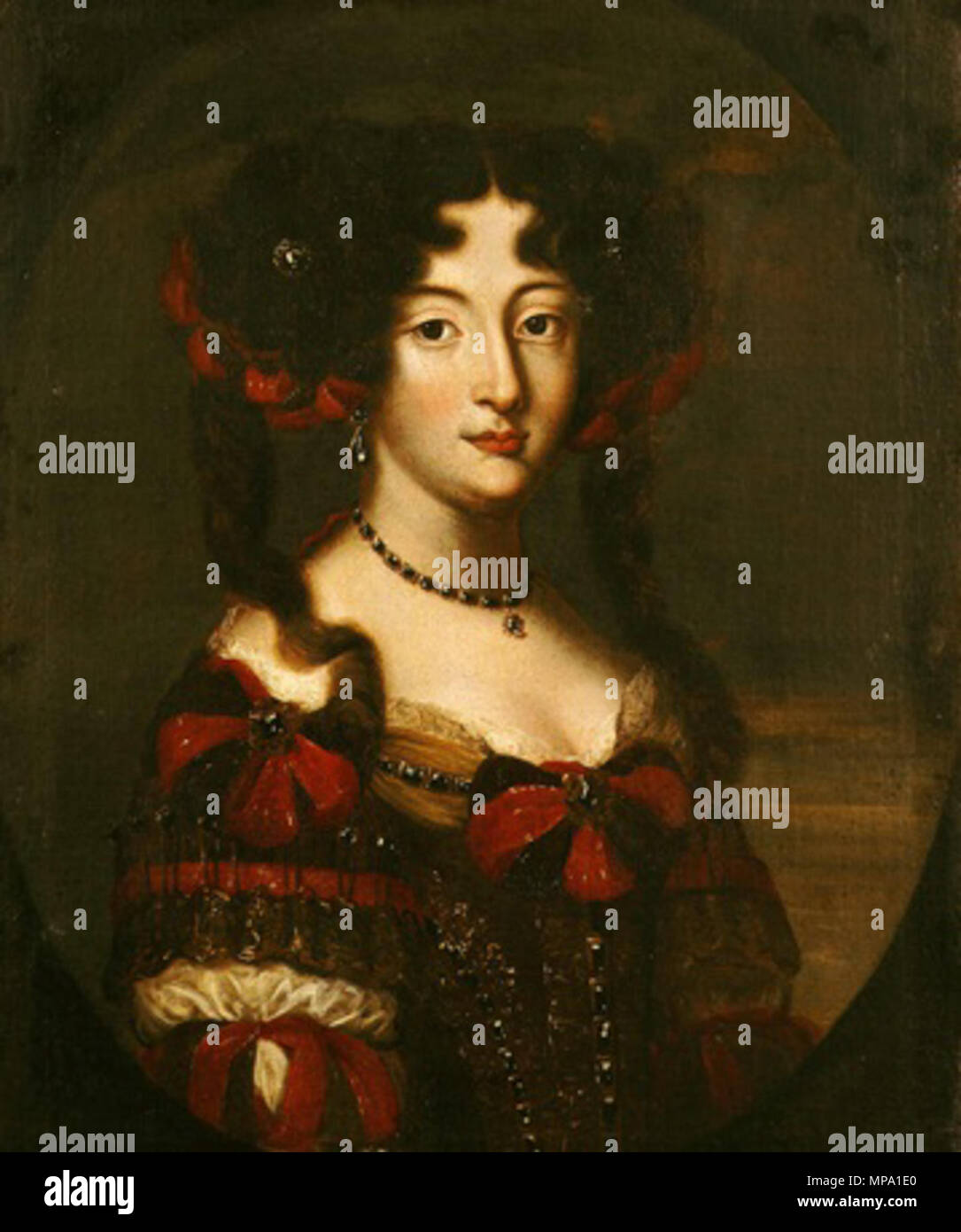 Retrato de Marie Casimire d'Arquien 1670s. 857 Maria Kazimiera d'Arquien Foto de stock