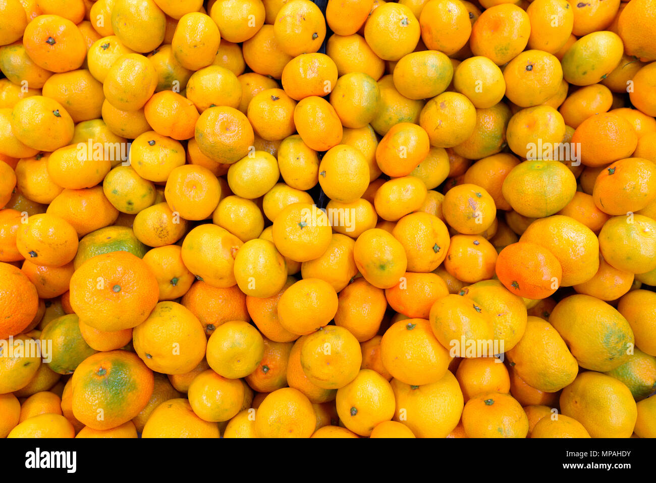 Vista superior de frutas de naranja Foto de stock
