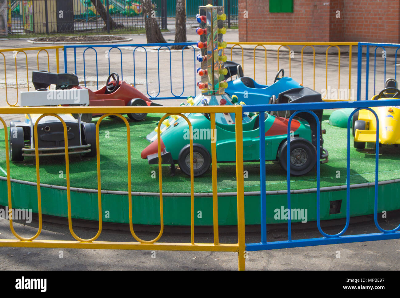 Colorful Bumper Cars Children In Fotos E Imagenes De Stock Alamy