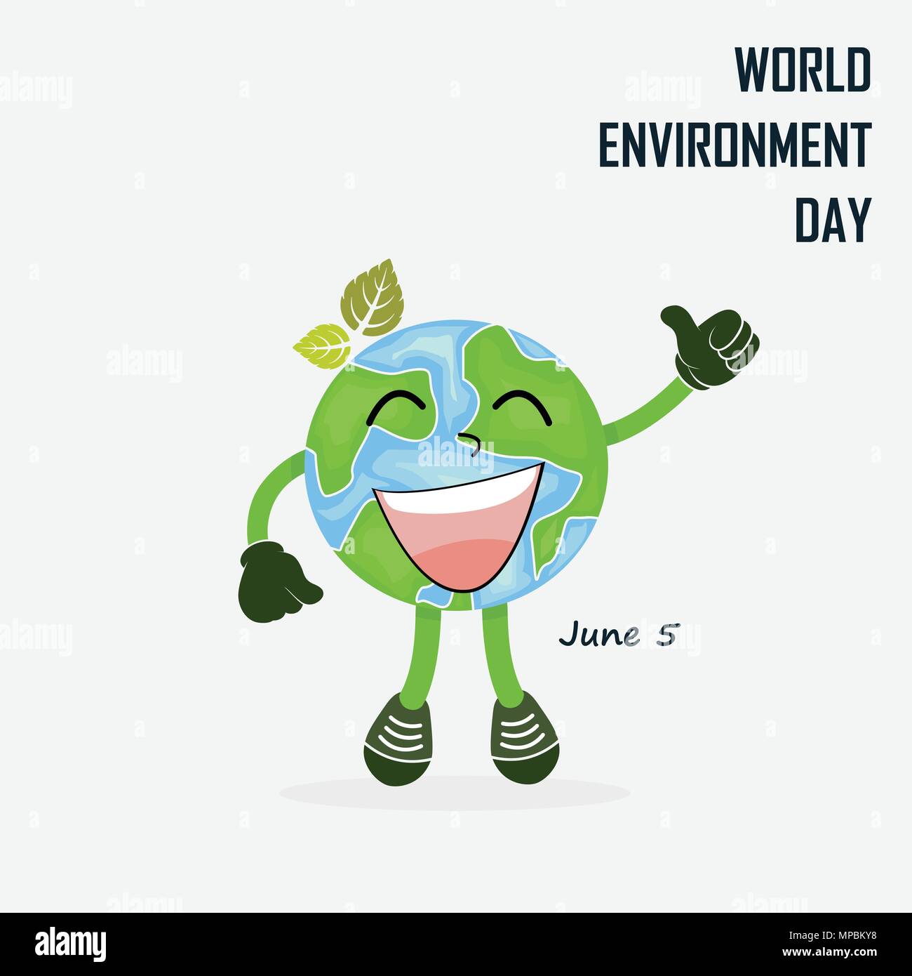 El Día Mundial del Medio Ambiente concepto vector logo design template.Junio 5st.El concepto del Día Mundial del Medio Ambiente el Día Mundial del Medio Ambiente campaña de sensibilización Idea.Vector Ilustración del Vector