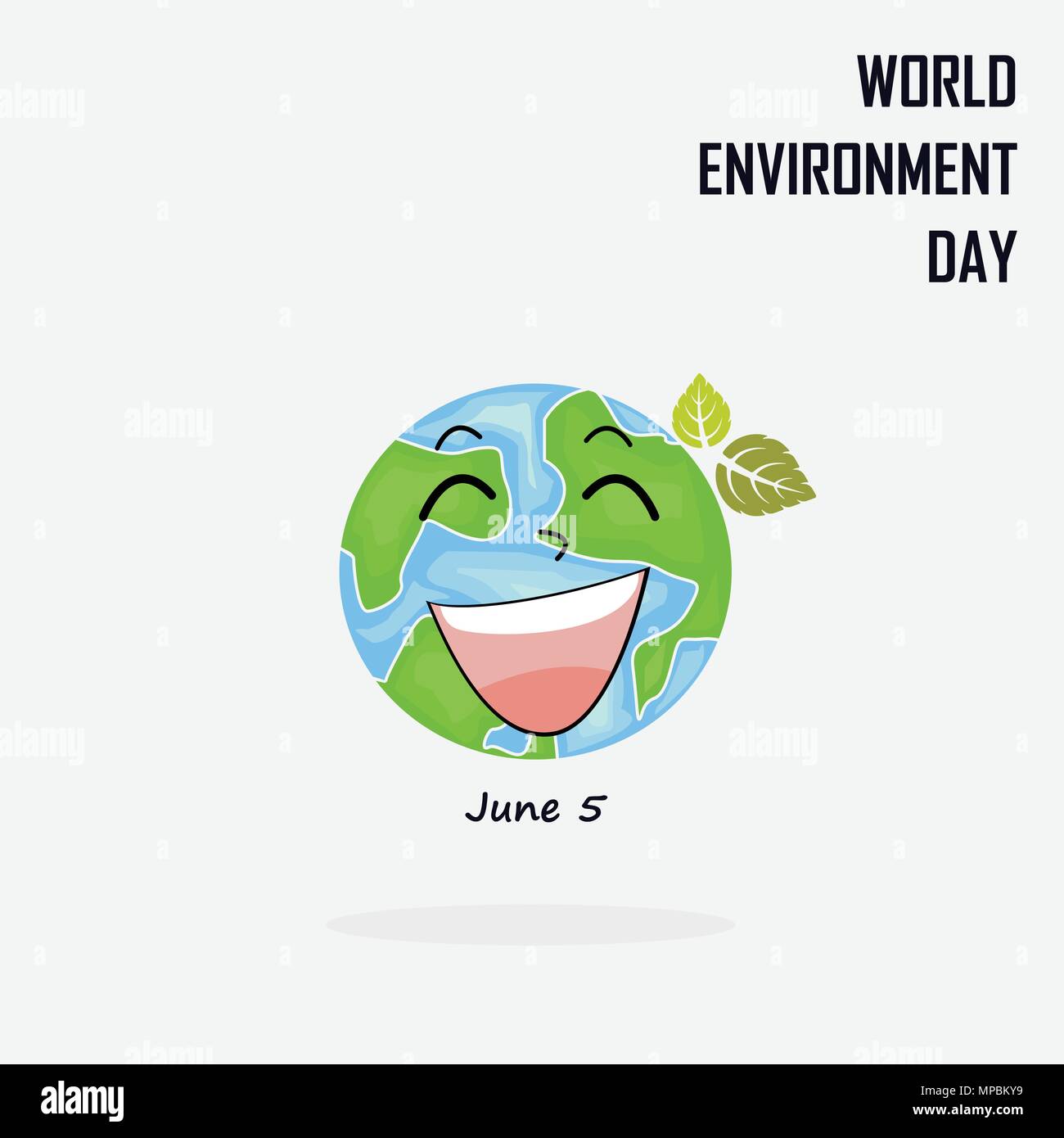 El Día Mundial del Medio Ambiente concepto vector logo design template.Junio 5st.El concepto del Día Mundial del Medio Ambiente el Día Mundial del Medio Ambiente campaña de sensibilización Idea.Vector Ilustración del Vector