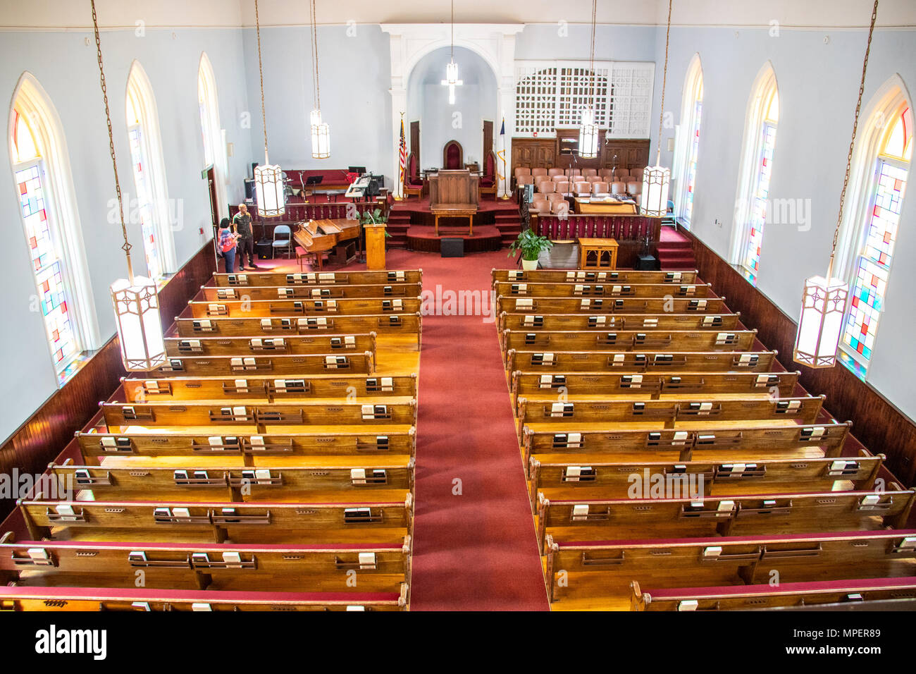 La avenida Dexter King Memorial Baptist Church, Montgomery, Alabama, EE.UU. Foto de stock