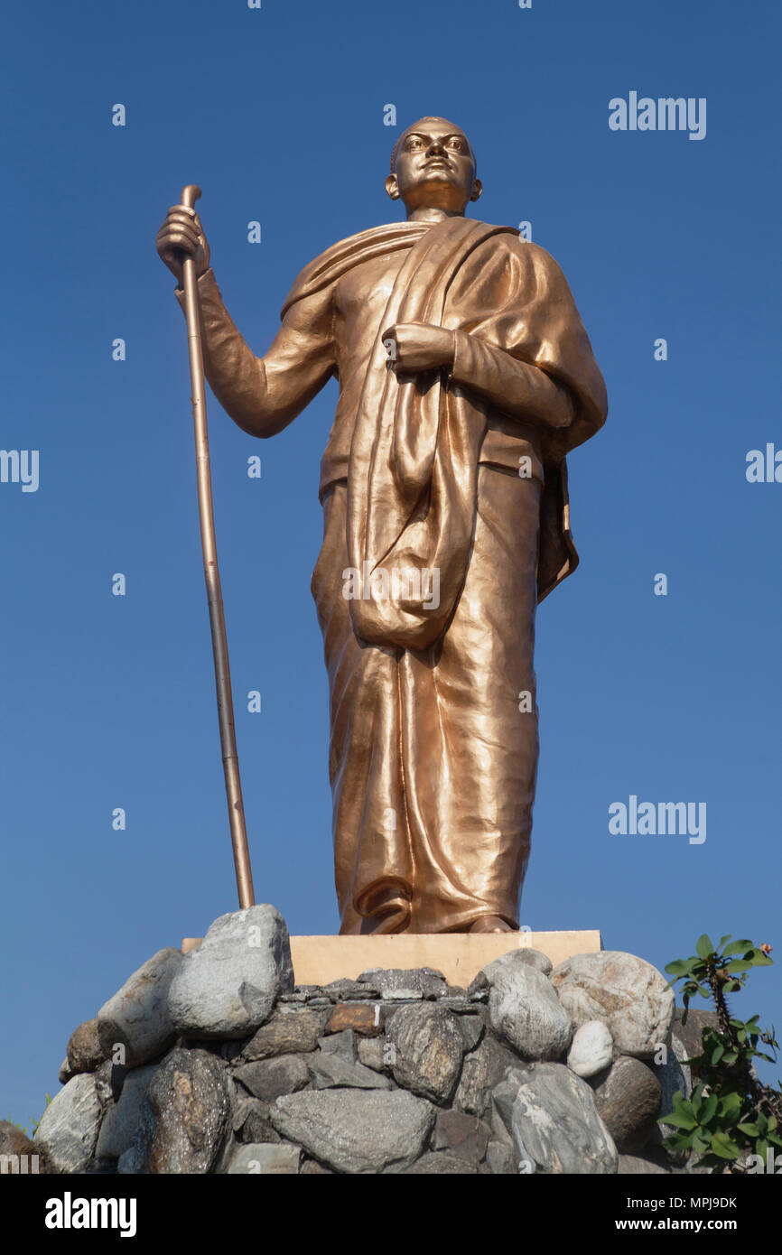 La India, Bengala Occidental, Kolkata, Estatua de Swami Vivekananda en