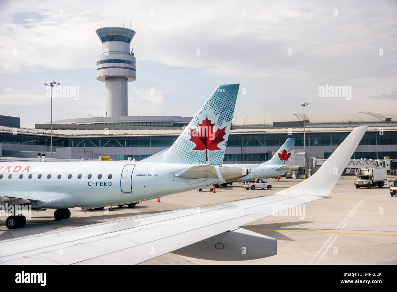 Canadá, Canadá, provincia de Ontario, Toronto, aeropuerto internacional Pearson, Air Canada, avión avión avión avión, avión, plan Foto de stock