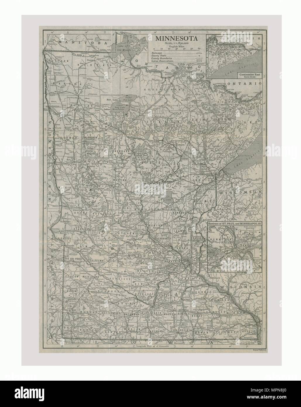 Mapa de minnesota walker fotografías e imágenes de alta resolución Alamy
