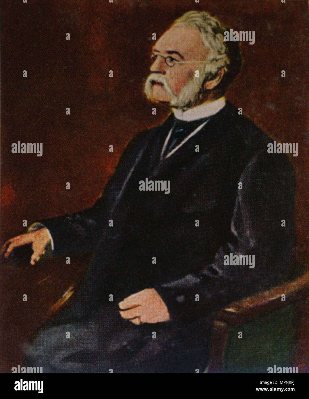 "Werner von Siemens 1816-1892. Gemälde von Lenbach', de 1934. Artista: Desconocido. Foto de stock
