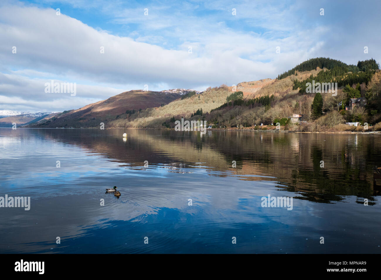 Loch ganan , Escocia Foto de stock