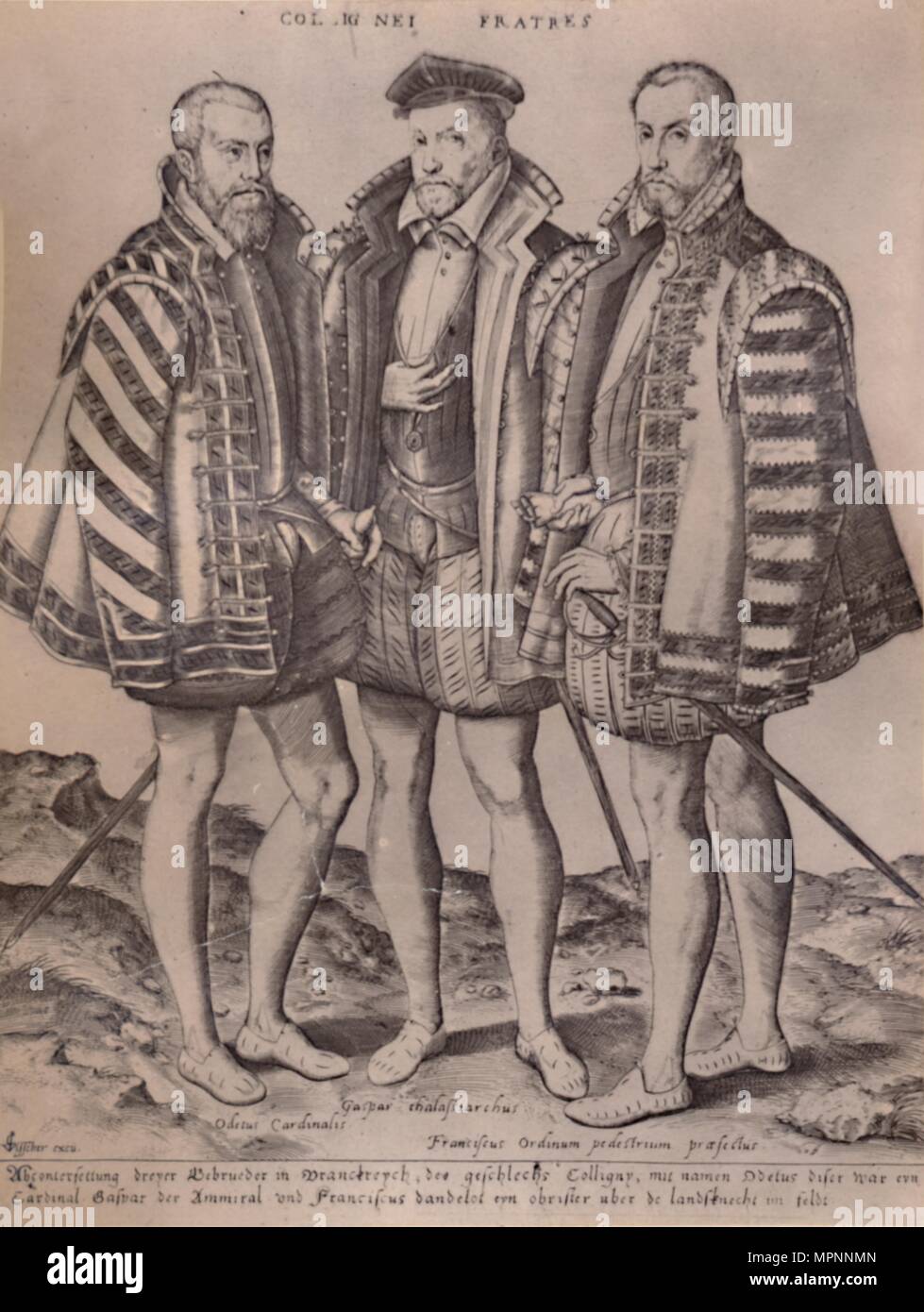 Los Hermanos Coligny;, siglo XVI (1894). Artista: S Duval. Foto de stock