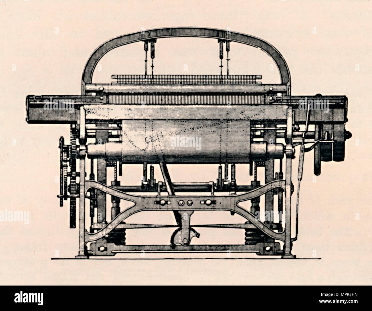 Telar Mecánico (vista frontal)", 1836, (1904). Artista: Desconocido  Fotografía de stock - Alamy