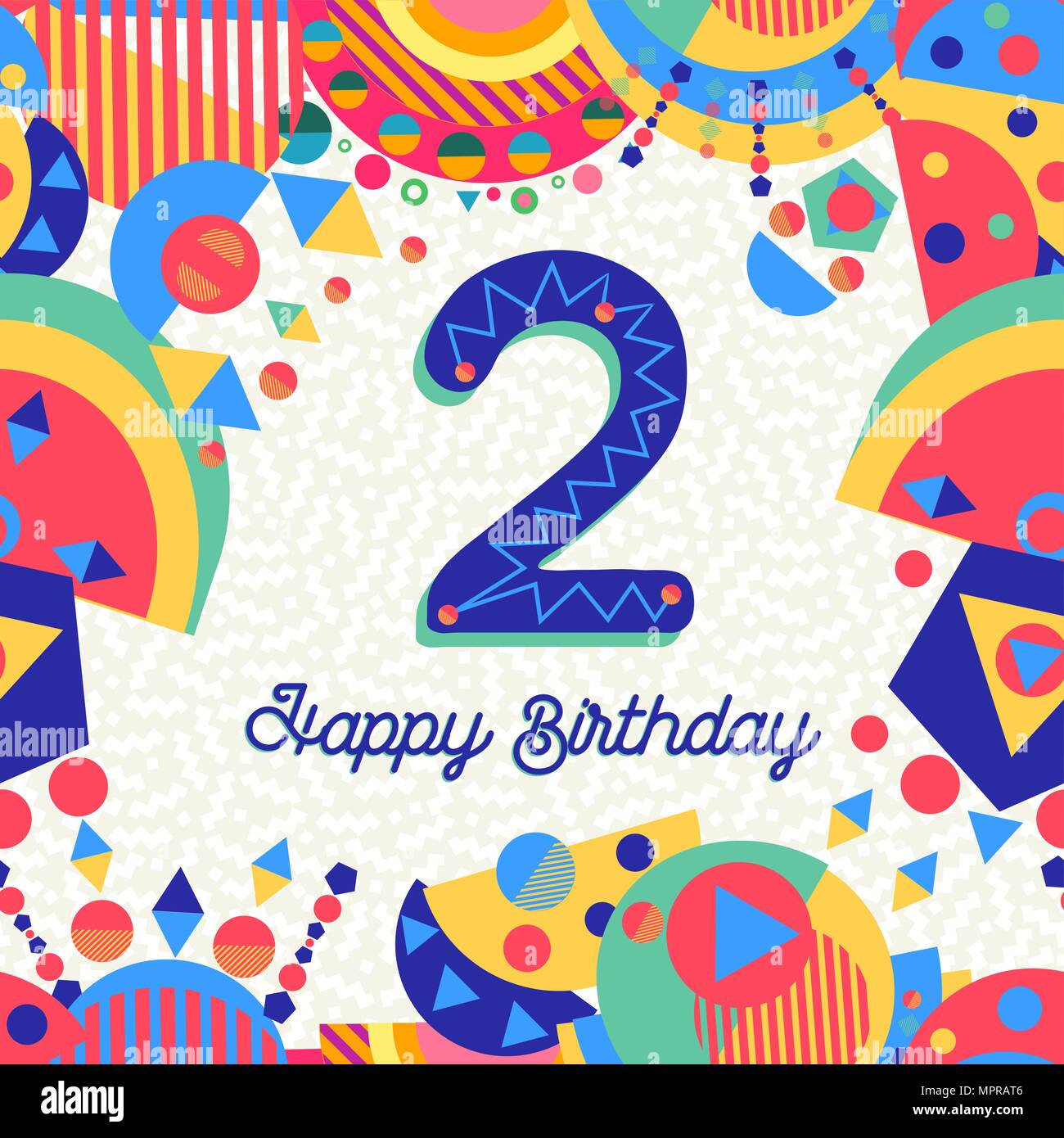 Feliz Cumpleaños 2 Años Aniversario De Los Globos De Cumpleaños De