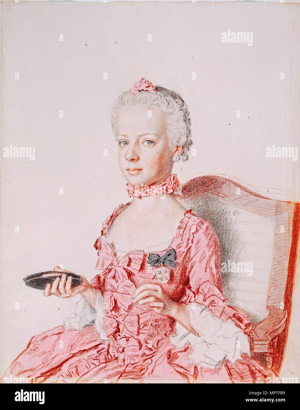 María Antonieta, archiduquesa de Austria, 1762. Foto de stock