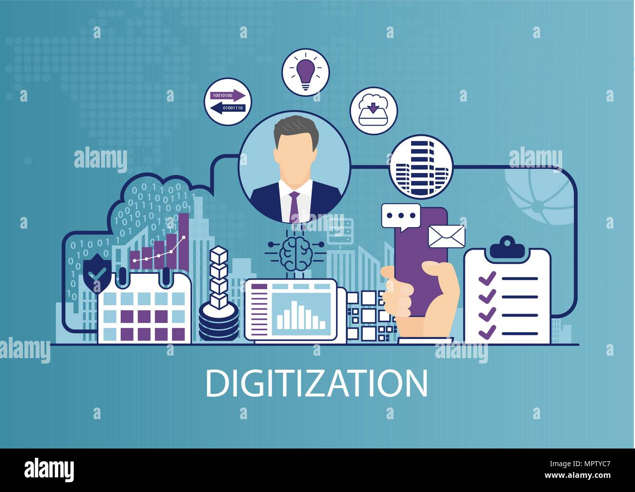 Vector de vectores de digitalizacion fotografías e imágenes de alta ...
