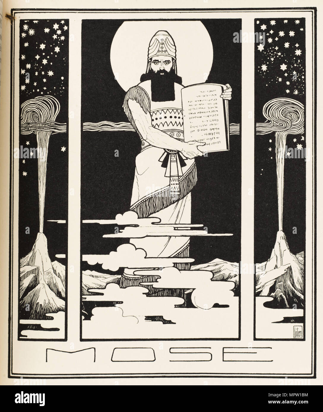 Moisés. A partir de los libros de la Biblia, 1908. Foto de stock