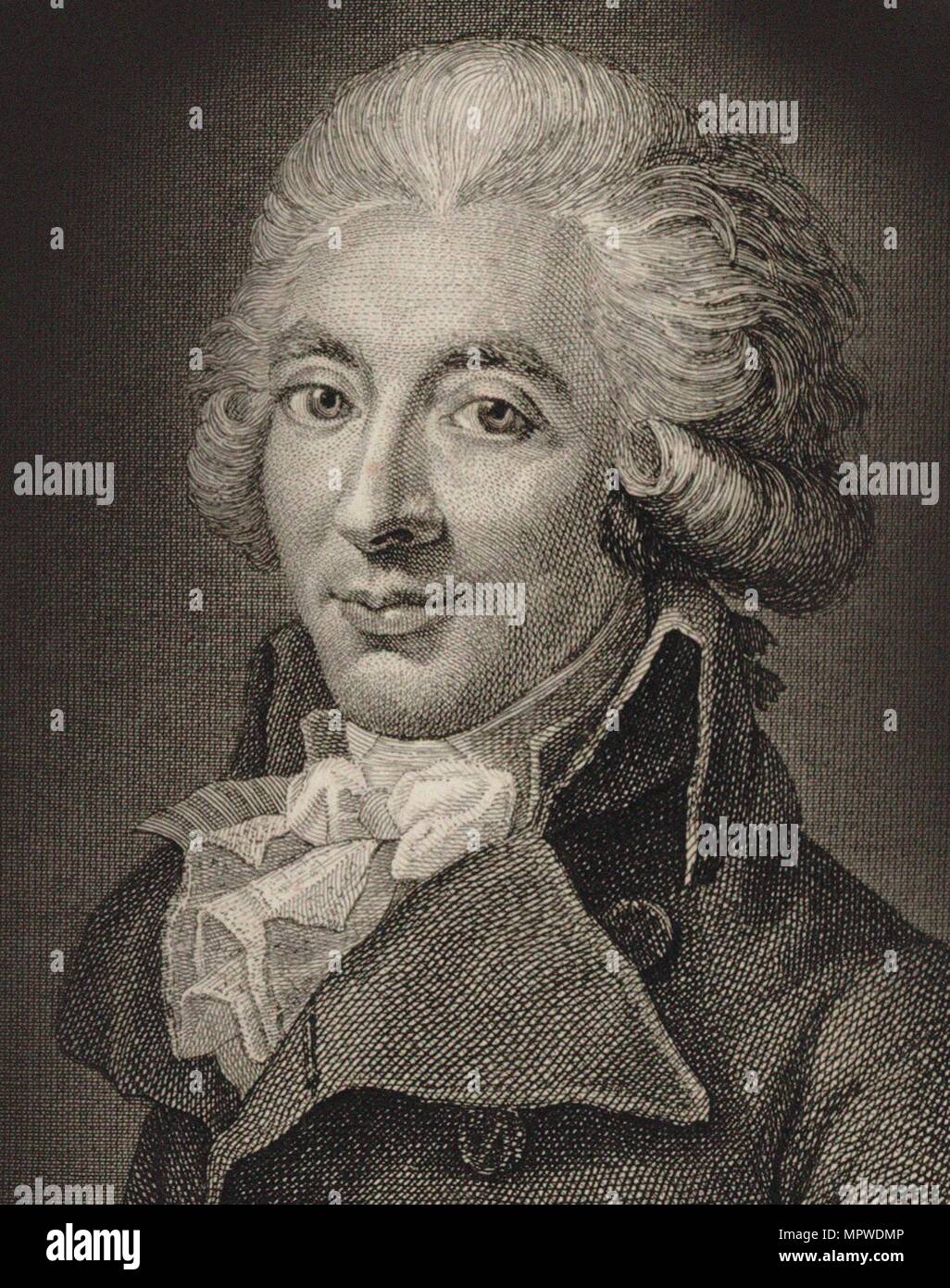 Armand (Arnaud) Gensonné (1758-1793), 1791. Foto de stock