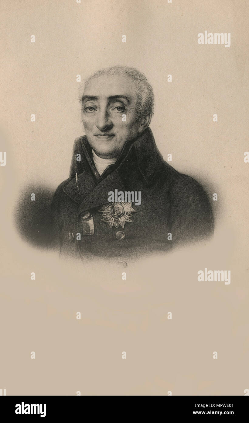 Bernard-Germain-Etienne de la ville-sur-Illon, conde de Lacépède (1756-1815), 1842. Foto de stock