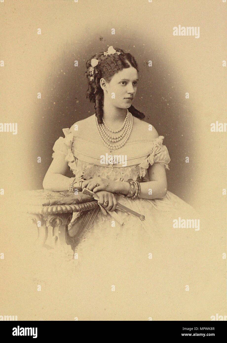 Retrato de la Princesa Dagmar de Dinamarca, Maria Feodorovna de Rusia (1847-1928), 1873. Foto de stock