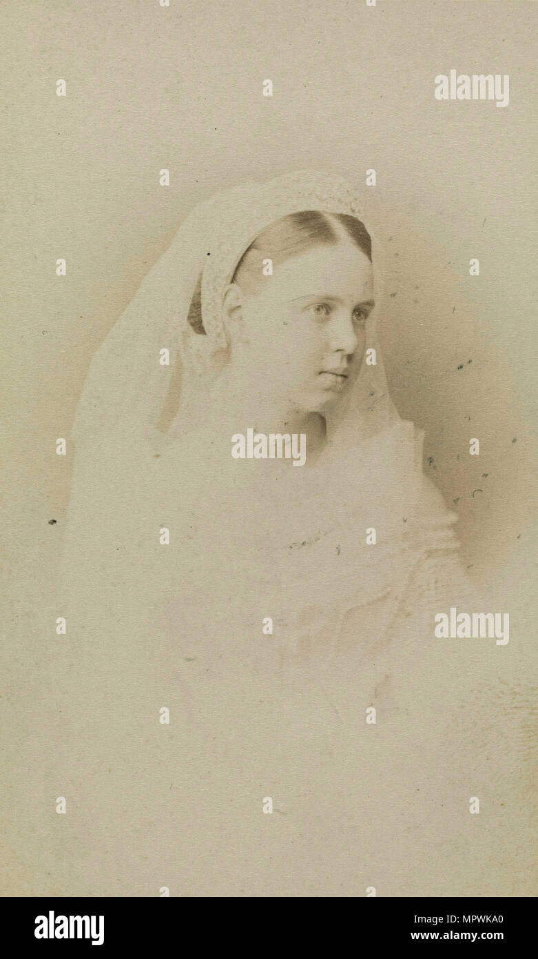 Retrato de la Gran Duquesa María Alexandrovna de Rusia (1853-1920), Duquesa de Sajonia-coburgo y Gotha Foto de stock