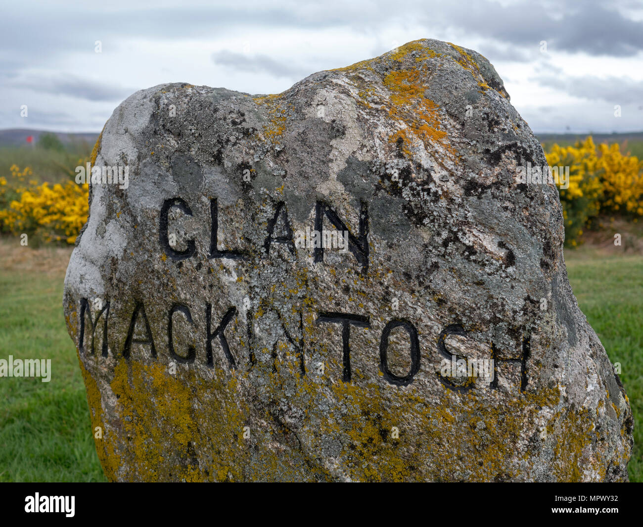 Clan Mackintosh lápida en Culloden Moor, cerca de Inverness, Highlands