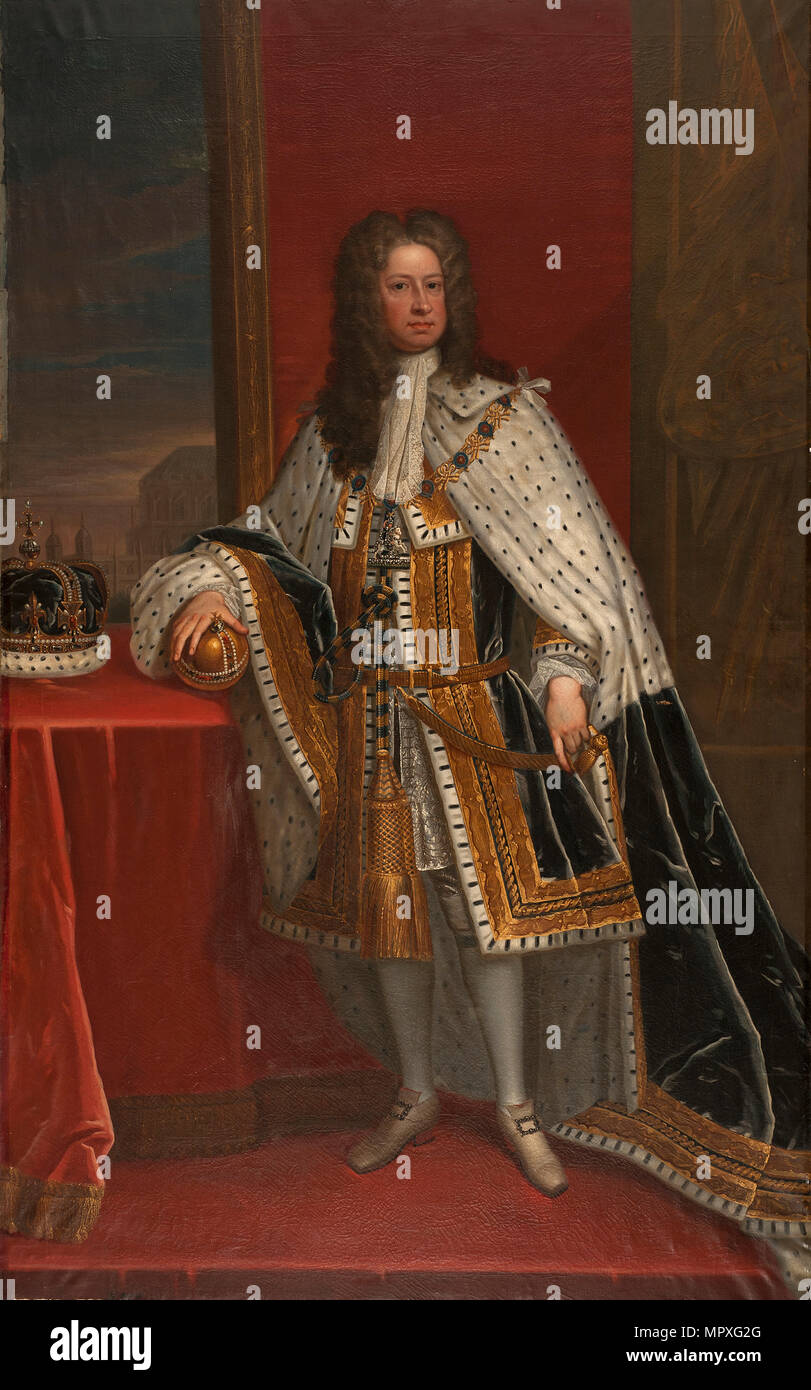 Retrato de Jorge I de Gran Bretaña. Foto de stock