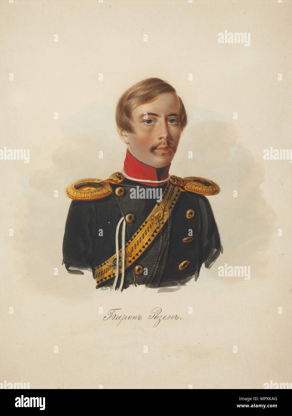 Dmitry Grigoryevich Baron Von Rosen (1815-1885), 1839-1840. Foto de stock