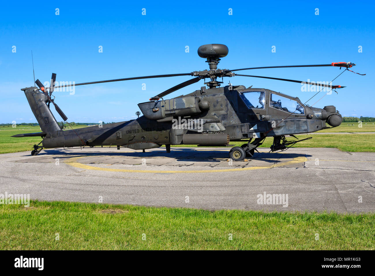 Boeing AH-64D Apache de la Fuerza Aérea de los Estados Unidos Foto de stock
