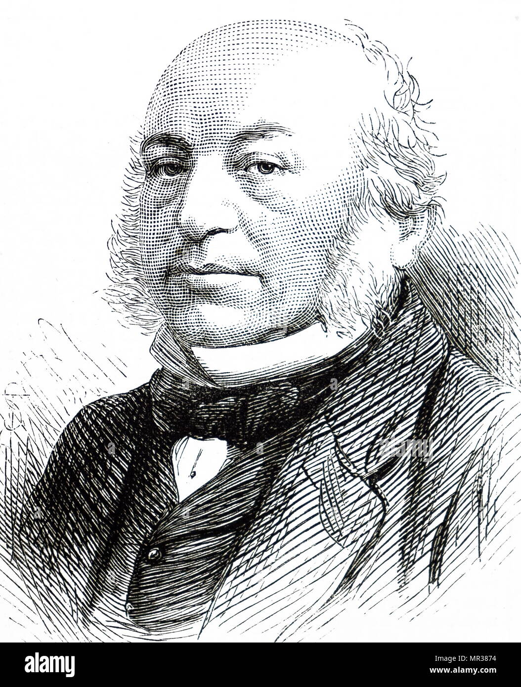 Retrato de Sir Anthony Rothschild, primer Baronet (1810-1876) un financista británico y un miembro de la prominente familia banca Rothschild. Fecha del siglo XIX Foto de stock