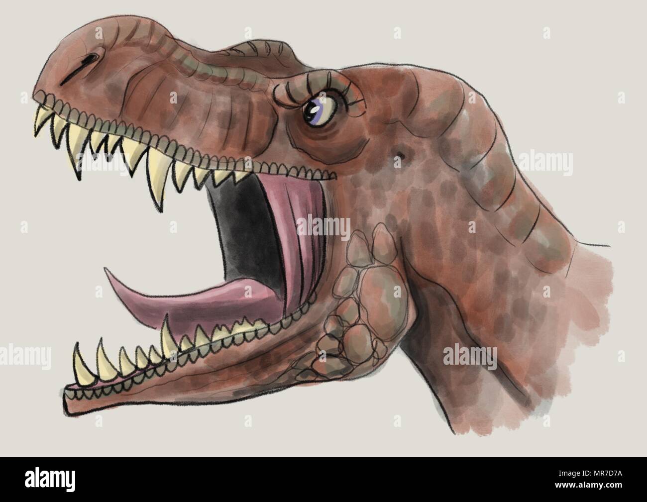 Un dinosaurio ilustración Foto de stock
