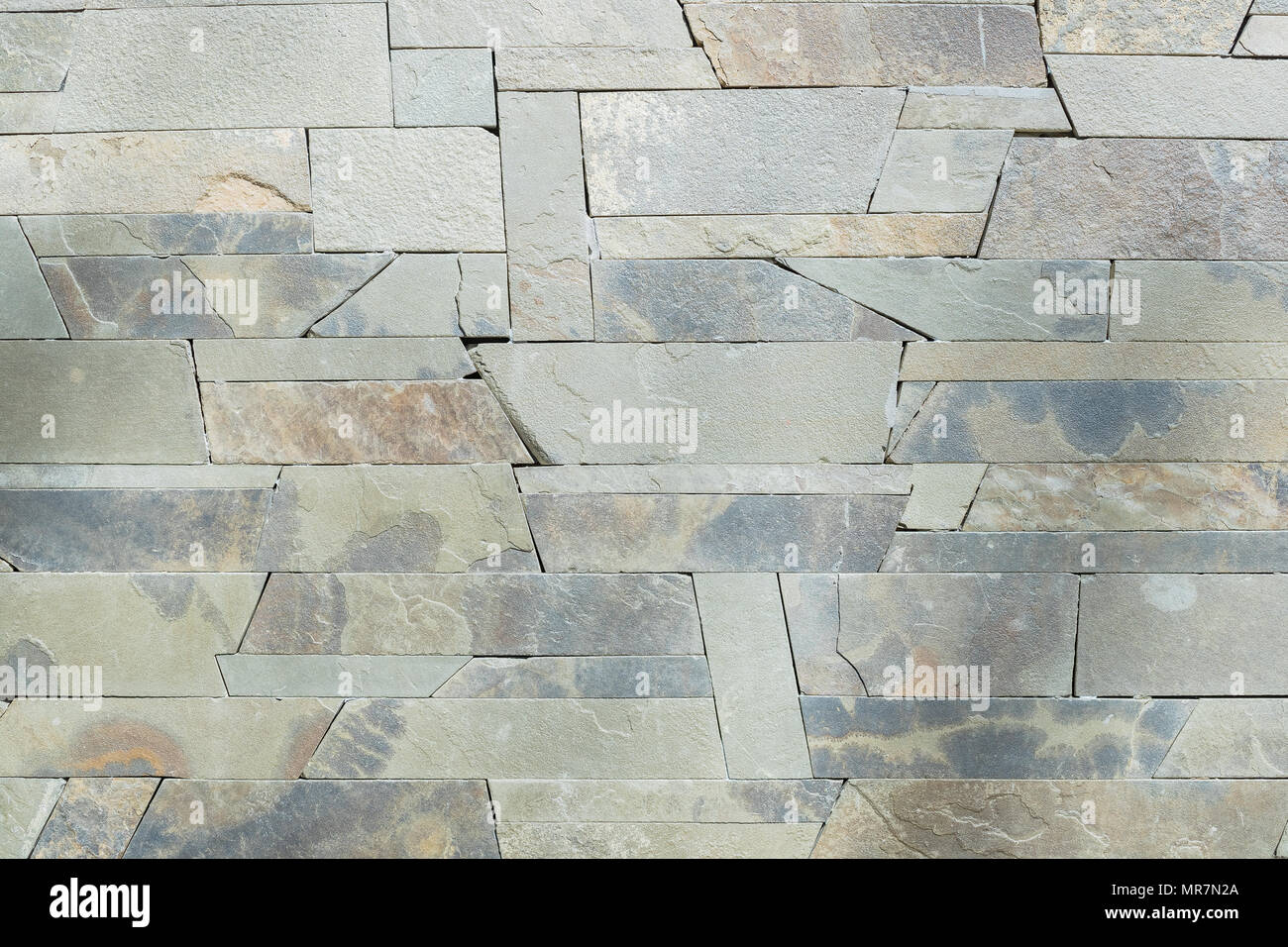 Piedra Gris Y Blanca Pared De Ladrillo Ceramico Hermoso Color