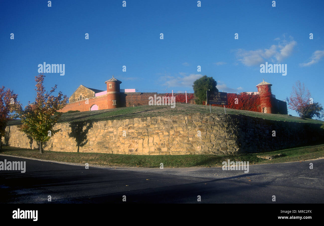 Vista exterior de la antigua cárcel CASTLEMAINE (cerrado en 1990) Castlemaine, Victoria, Australia Foto de stock