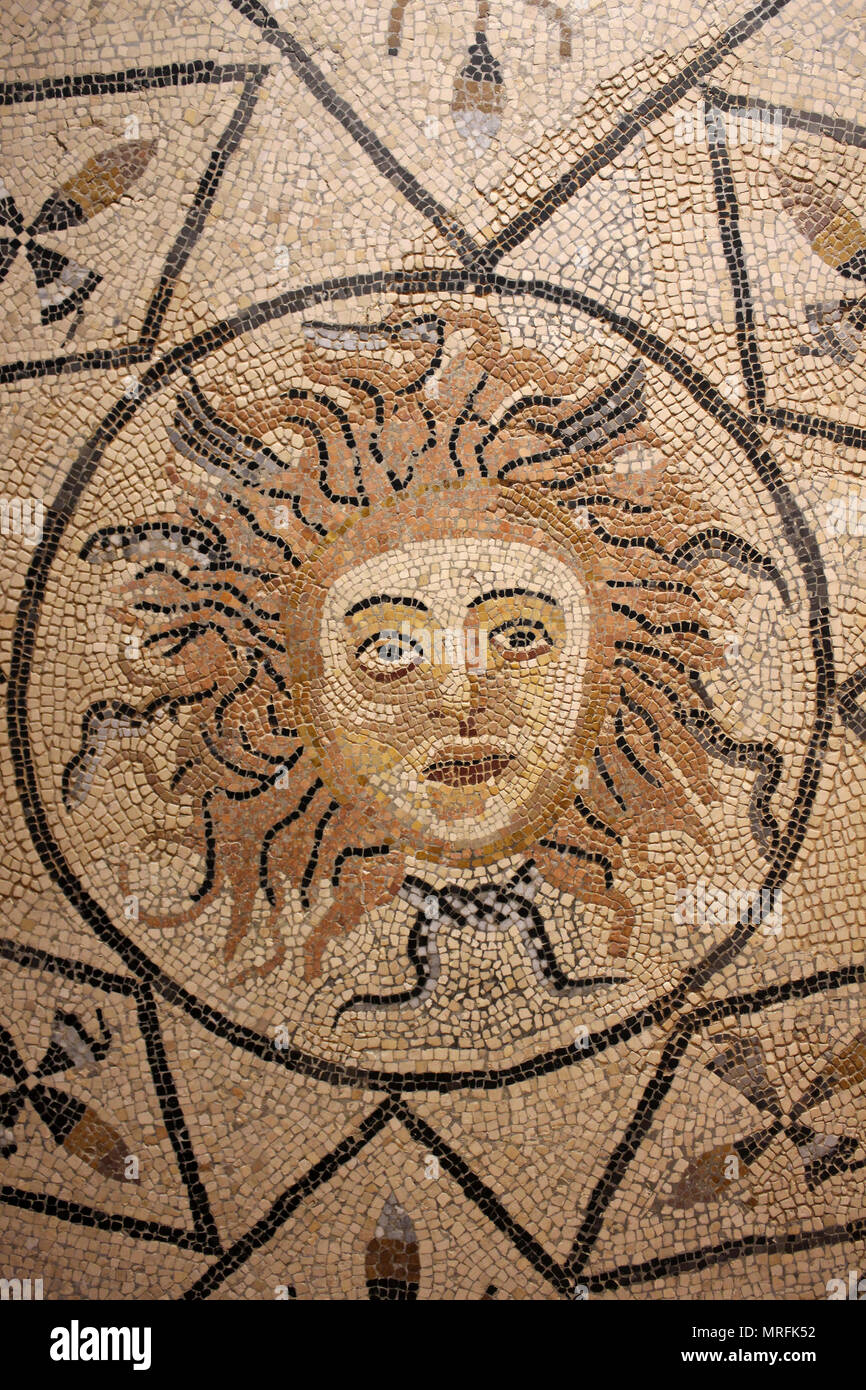 Mosaico de la Medusa. Foto de stock