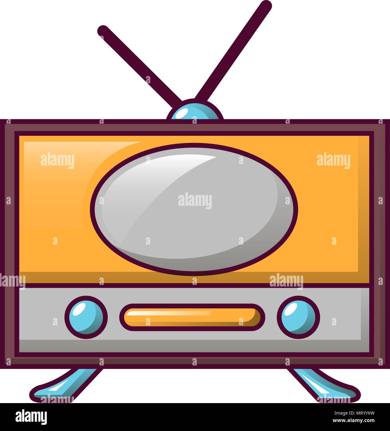 Icono de radio antiguo, estilo de dibujos animados Imagen Vector de stock -  Alamy
