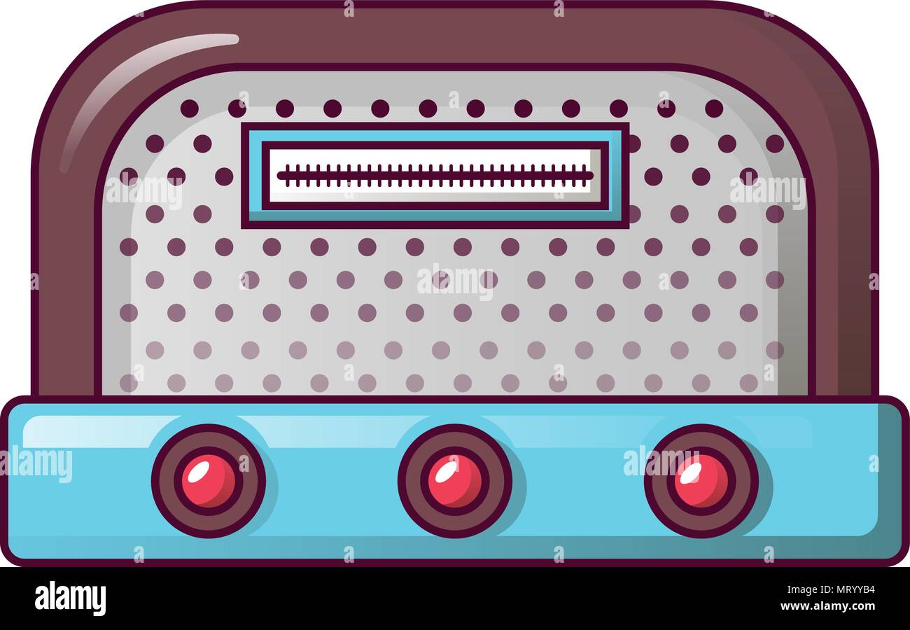 Icono de radio antiguo, estilo de dibujos animados Imagen Vector de stock -  Alamy