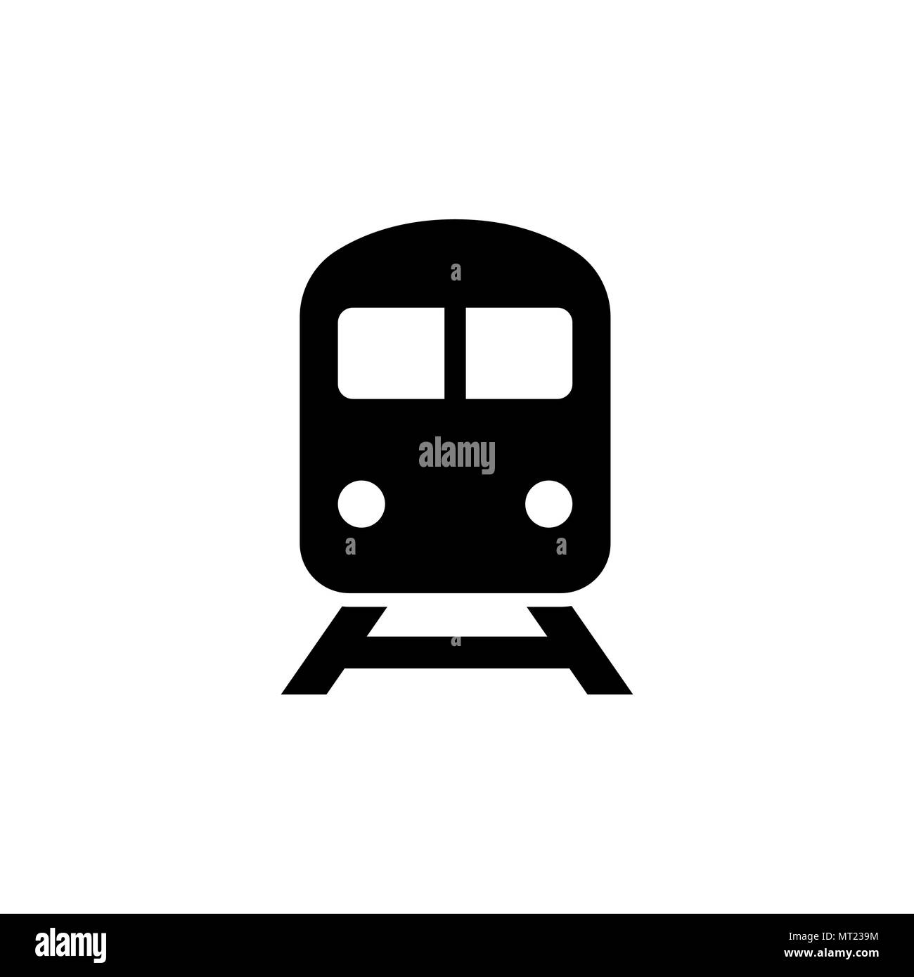 Icono de tren en estilo plano Ilustración del Vector