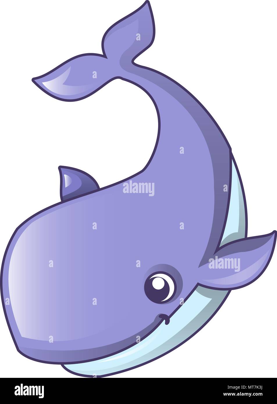 Icono de la ballena de natación, estilo de dibujos animados Imagen Vector  de stock - Alamy