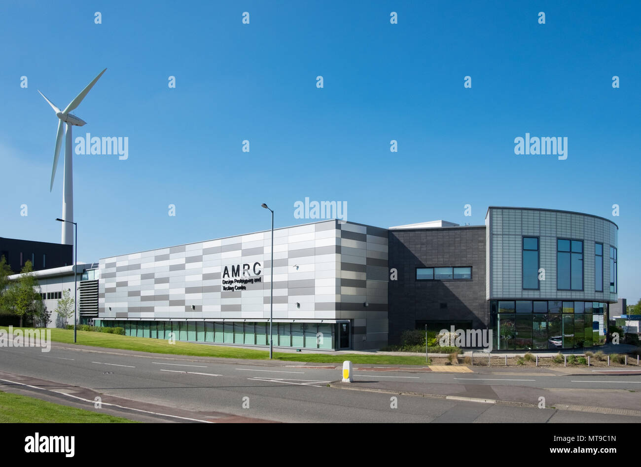 El 4 de mayo de 2018, Sheffield, Reino Unido. Parque de fabricación avanzada en Sheffield, Reino Unido, es una investigación de alta tecnología y fabricación industrial park Foto de stock