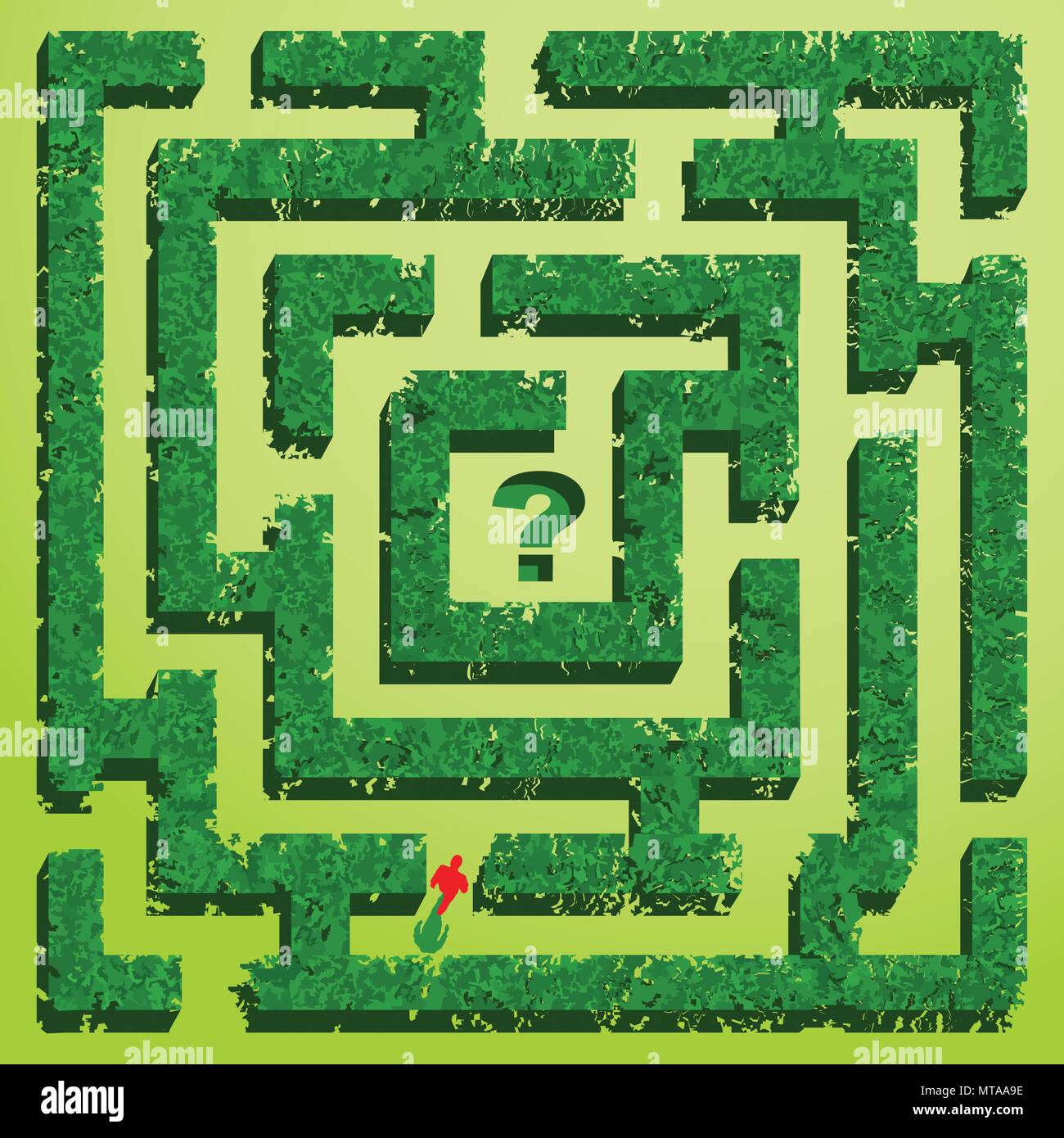 Laberinto de hierba verde sobre fondo verde Imagen Vector de stock Alamy