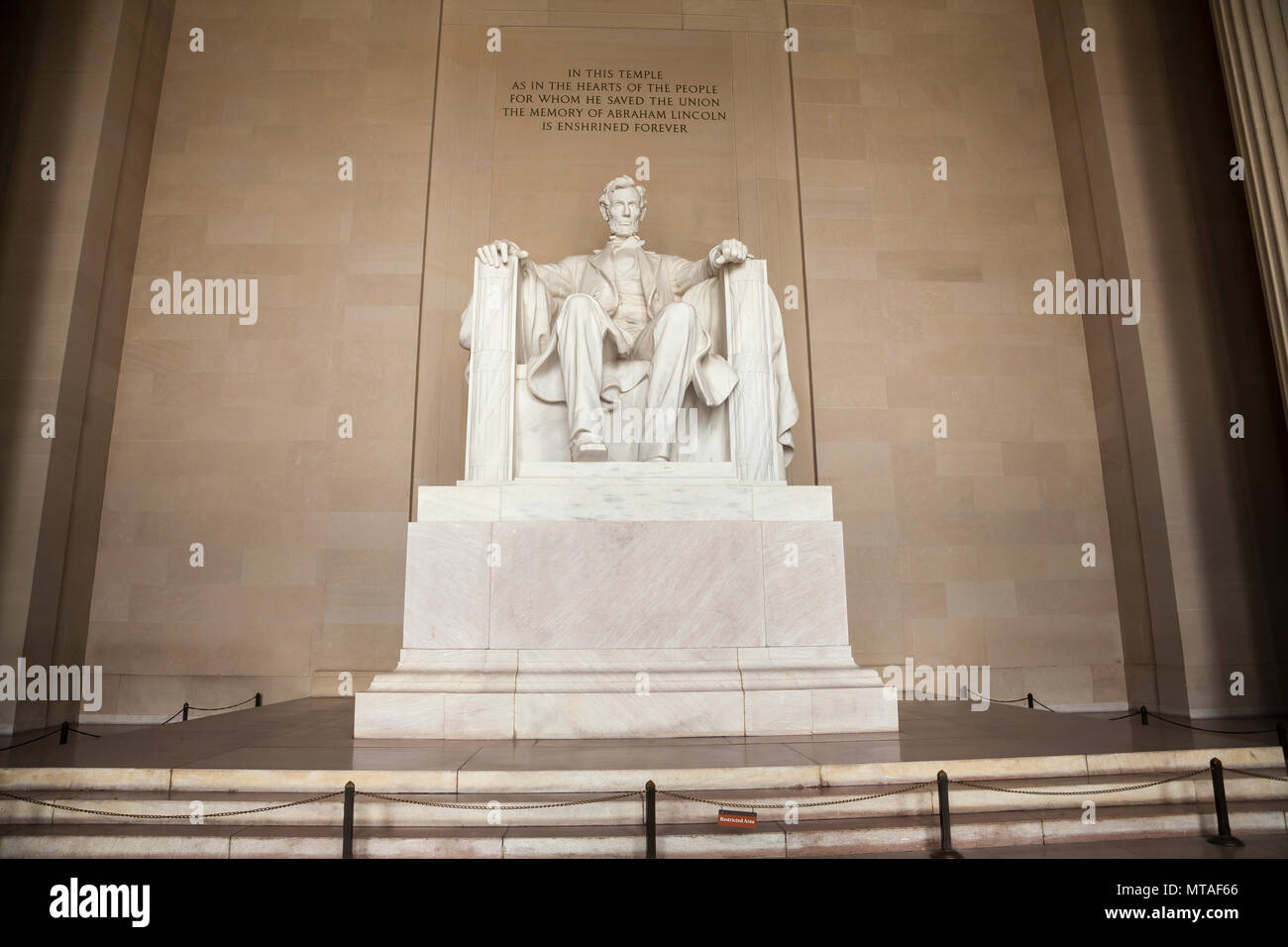 El Lincoln Memorial, Washington DC, EE.UU. Foto de stock
