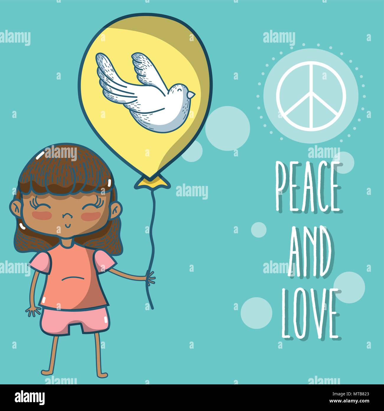 Paz y amor dibujos animados Imagen Vector de stock - Alamy