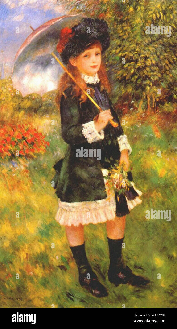 Pierre-Auguste Renoir - Joven con sombrilla (Aline Nunes) 1883 Fotografía  de stock - Alamy