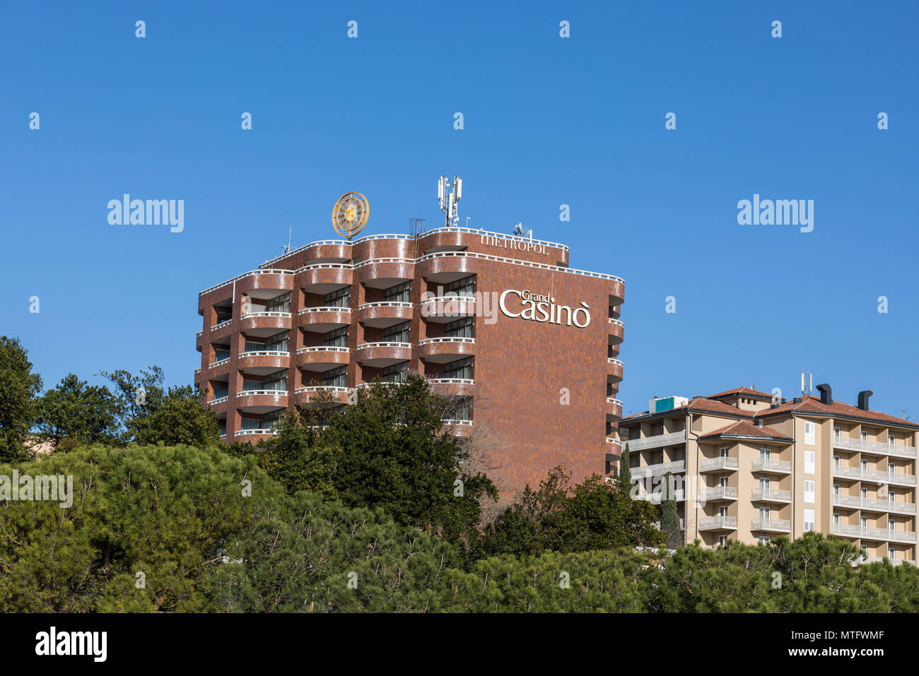 El Grand Casino Portoroz, Eslovenia Foto de stock