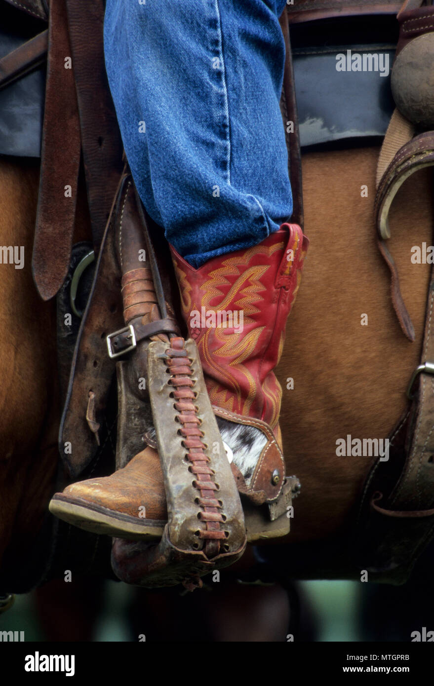 Bota de vaquero de rodeo fotografías e imágenes de alta resolución Alamy