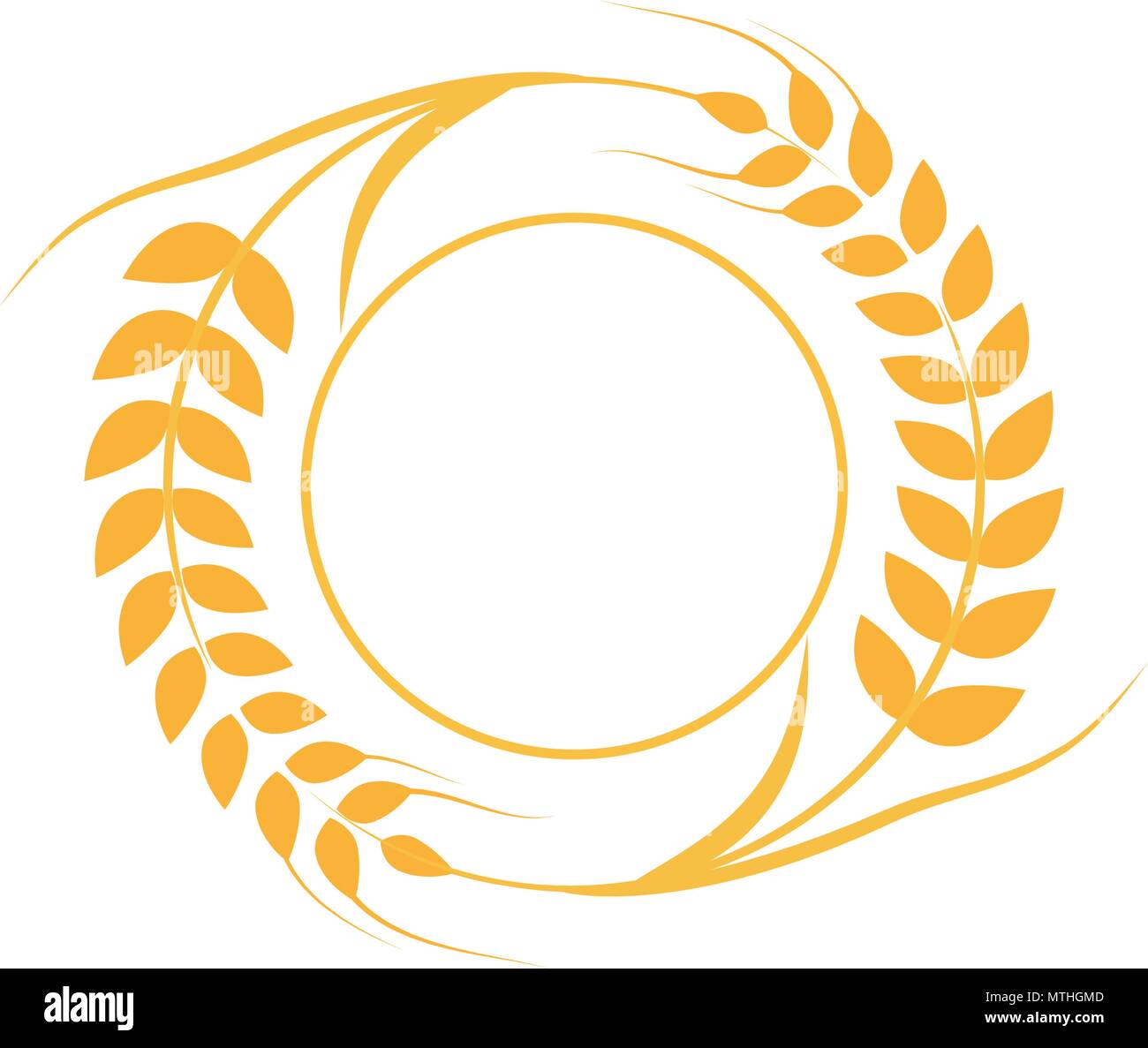 La agricultura trigo Logo vector Plantilla de diseño del icono Imagen