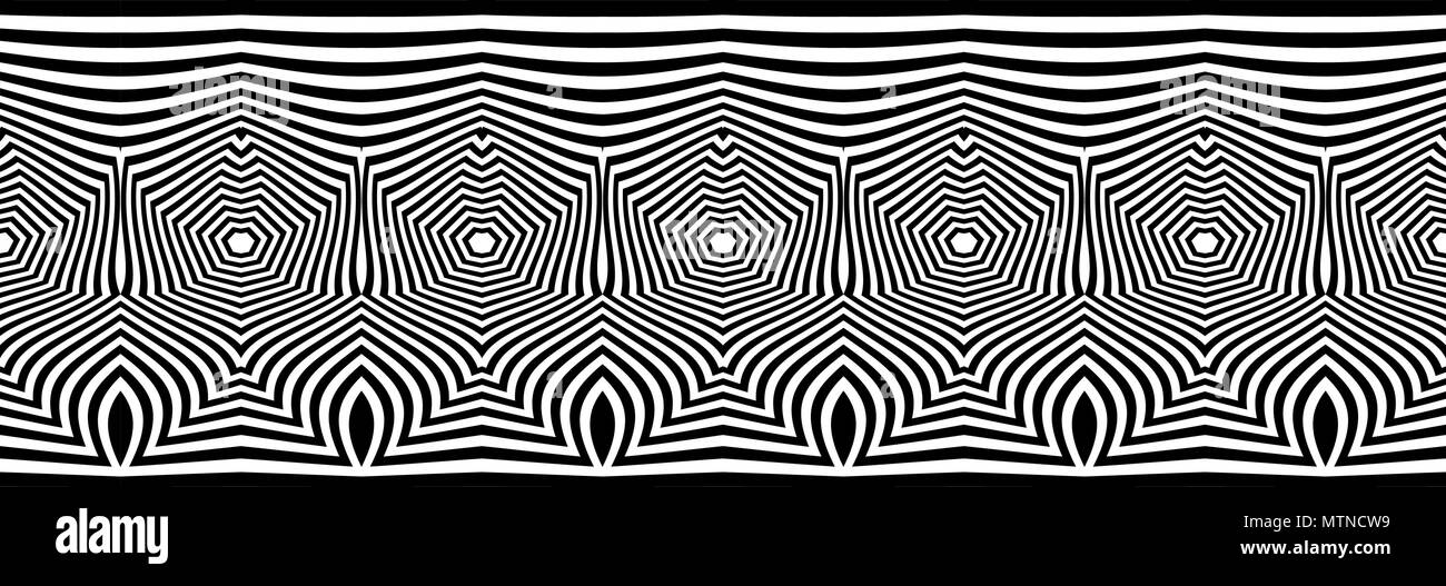 La ilusión óptica de torsión, patrón de diseño geométrico Ilustración del Vector