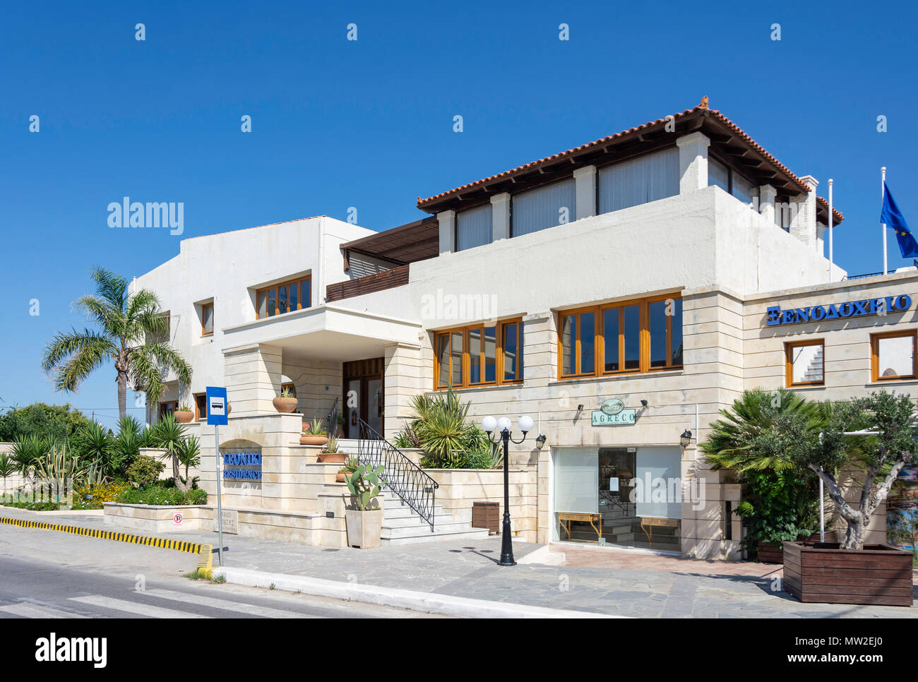 Leoniki Residence Hotel Diamante, Platanes, Región de Rethymno, Creta (Creta), Grecia Foto de stock