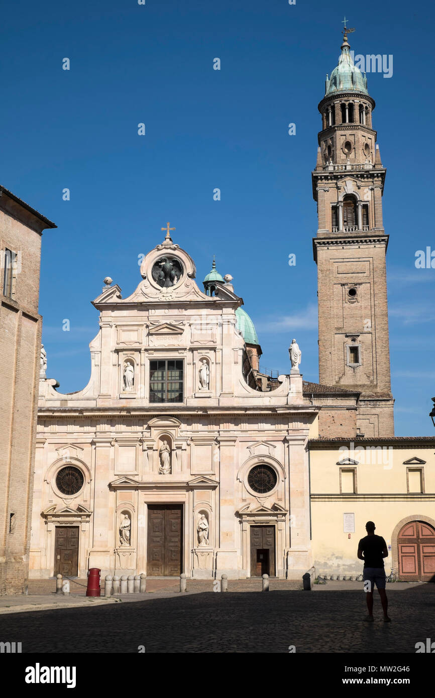 Italia, Emilia Romaña, Parma: la iglesia del convento benedictino de San Giovanni Evangelista Foto de stock