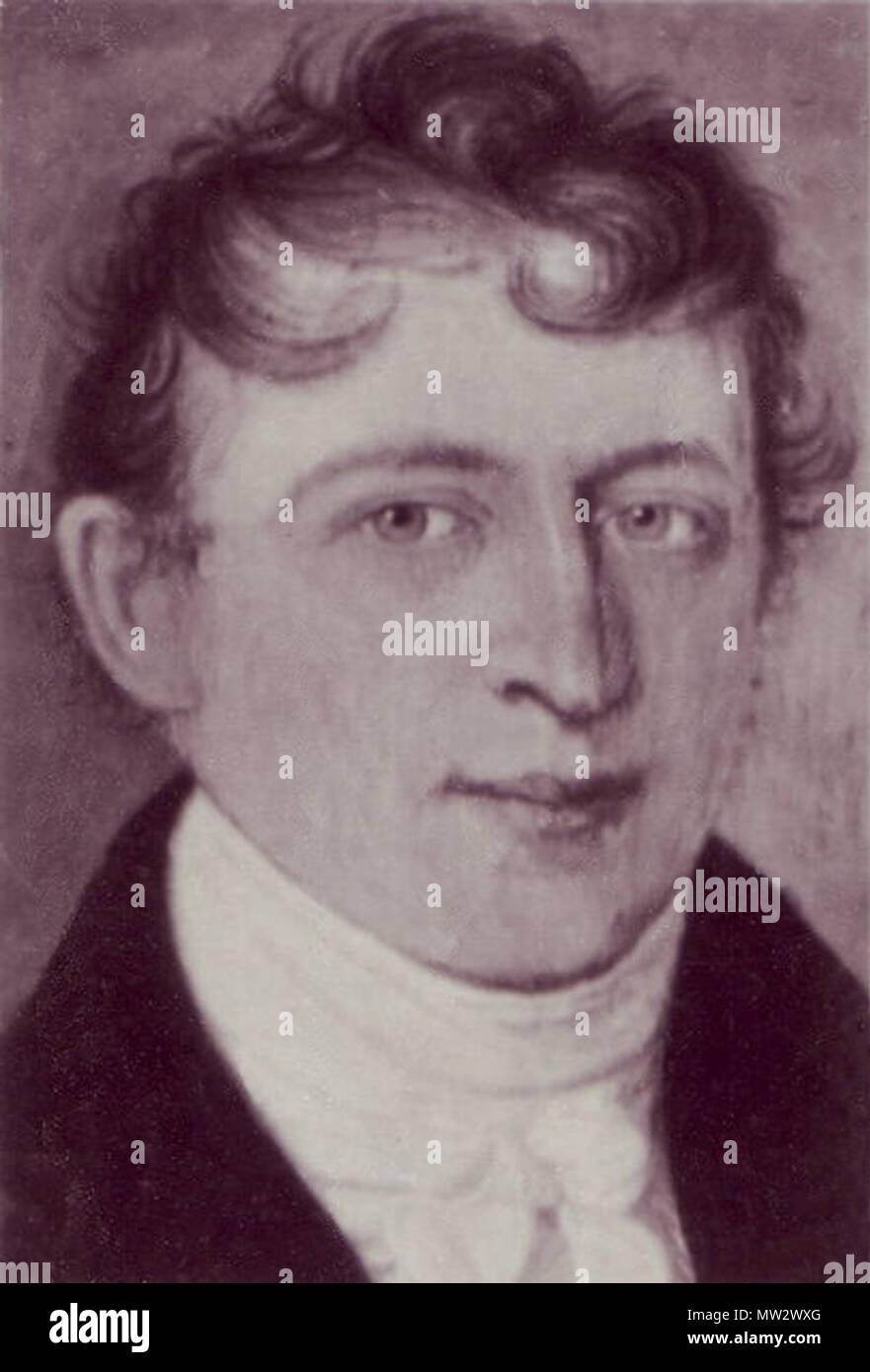 . Heinrich Friedrich Theodor Kohlrauch (1780-1867) retrato . Alrededor de 1820. JN.Ganzer 269 Heinrich Theodor Friedrich Kohlrausch Foto de stock